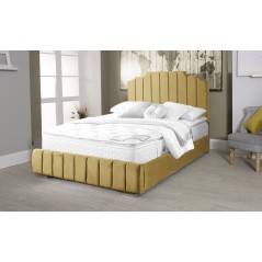 Oced Velvet Mustard 5ft Bed